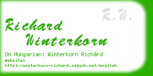 richard winterkorn business card